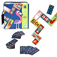 DJECO- Juegos familiaresDominóDJECOEducativos Domino Animo-Puzzle- Multicolor (30)